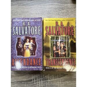 Second Demonwars Saga Books 1 &2 R.A. Salvatore 1st 1st Del Ray Former Library.